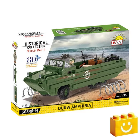 COBI 3110 – DUKW Amphibia – amerikai kétéltű szállítójármű építőjáték – 100% kompatibilis minden más kedvelt márkával COBI 3110 – DUKW Amphibia – amerikai kétéltű szállítójármű építőjáték – 100% kompatibilis minden más kedvelt márkával
