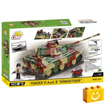   COBI 3113 – Panzer VI Ausf. B „Königstiger” – német nehéz harckocsi építőjáték – 100% kompatibilis minden más kedvelt márkával