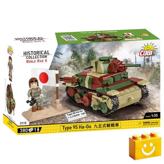 COBI 3115 – Type 95 Ha-Go – japán könnyű harckocsi építőjáték – 100% kompatibilis minden más kedvelt márkával COBI 3115 – Type 95 Ha-Go – japán könnyű harckocsi építőjáték – 100% kompatibilis minden más kedvelt márkával