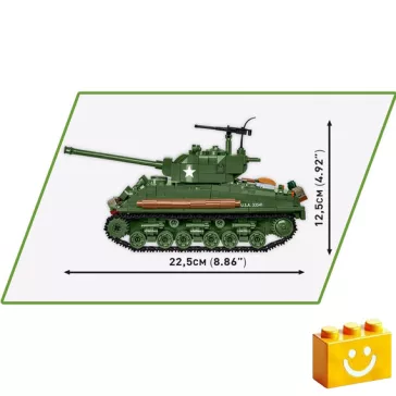  COBI 3118 – Sherman M4A2E8(76)W – amerikai közepes harckocsi építőjáték – 100% kompatibilis minden más kedvelt márkával