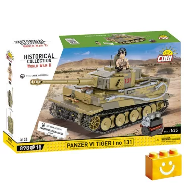   COBI 3123 – Panzer VI Tiger I No. 131 harckocsi építőjáték – 100% kompatibilis minden más kedvelt márkával