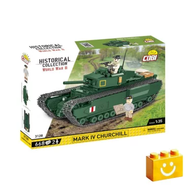   COBI 3128 - Mark IV Churchill - brit nehéz infanterie páncélos - 100% kompatibilis minden más kedvelt márkával