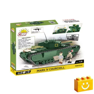   COBI 3128 - Mark IV Churchill - brit nehéz infanterie páncélos - 100% kompatibilis minden más kedvelt márkával