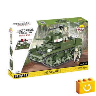   COBI 3129 – M3 Stuart – amerikai könnyű harckocsi építőjáték – 100% kompatibilis minden más kedvelt márkával