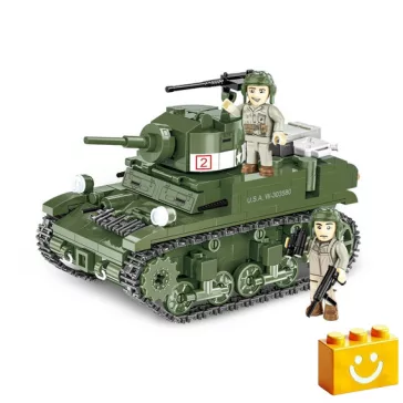   COBI 3129 – M3 Stuart – amerikai könnyű harckocsi építőjáték – 100% kompatibilis minden más kedvelt márkával