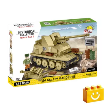   COBI 3131 – Sd.Kfz. 139 Marder III páncéltörő löveg építőjáték – 100% kompatibilis minden más kedvelt márkával