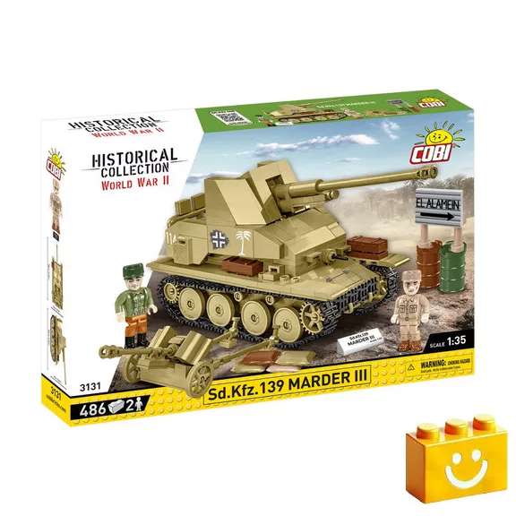 COBI 3131 – Sd.Kfz. 139 Marder III páncéltörő löveg építőjáték – 100% kompatibilis minden más kedvelt márkával COBI 3131 – Sd.Kfz. 139 Marder III páncéltörő löveg építőjáték – 100% kompatibilis minden más kedvelt márkával