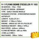 COBI 3135 - V-1 Flying Bomb (Fi 103) - német rakéta modell - 100% kompatibilis minden más kedvelt márkával