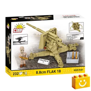   COBI 3141 - 8,8 cm Flak 18 (DAK) légvédelmi ágyú - Afrika Korps - 100% kompatibilis minden más kedvelt márkával