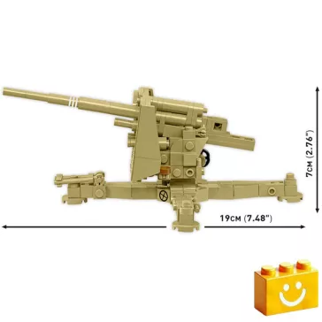   COBI 3141 - 8,8 cm Flak 18 (DAK) légvédelmi ágyú - Afrika Korps - 100% kompatibilis minden más kedvelt márkával