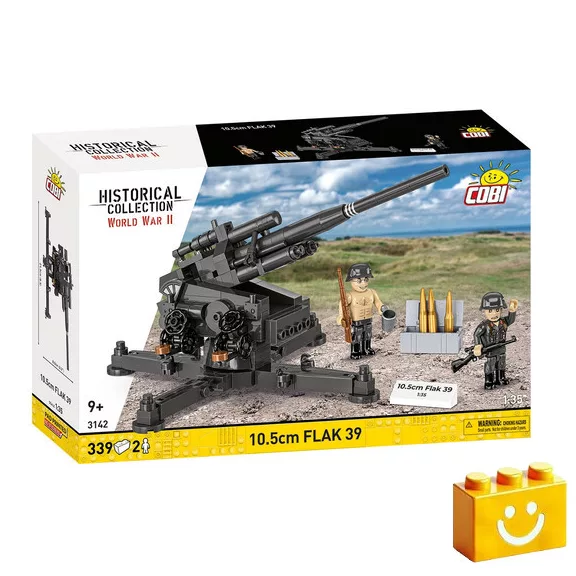 COBI 3142 - 10,5 cm Flak 39 nehéz légvédelmi ágyú - 100% kompatibilis minden más kedvelt márkával COBI 3142 - 10,5 cm Flak 39 nehéz légvédelmi ágyú - 100% kompatibilis minden más kedvelt márkával