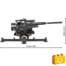 COBI 3142 - 10,5 cm Flak 39 nehéz légvédelmi ágyú - 100% kompatibilis minden más kedvelt márkával COBI 3142 - 10,5 cm Flak 39 nehéz légvédelmi ágyú - 100% kompatibilis minden más kedvelt márkával