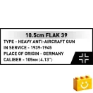 COBI 3142 - 10,5 cm Flak 39 nehéz légvédelmi ágyú - 100% kompatibilis minden más kedvelt márkával COBI 3142 - 10,5 cm Flak 39 nehéz légvédelmi ágyú - 100% kompatibilis minden más kedvelt márkával