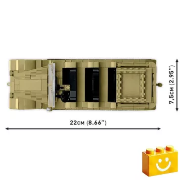   COBI 3143 - Sd.Kfz. 8 és 8,8 cm Flak 36 (DAK) - német féllánctalpas vontató és légvédelmi ágyú készlet - 100% kompatibilis minden más kedvelt márkával