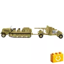 COBI 3143 - Sd.Kfz. 8 és 8,8 cm Flak 36 (DAK) - német féllánctalpas vontató és légvédelmi ágyú készlet - 100% kompatibilis minden más kedvelt márkával COBI 3143 - Sd.Kfz. 8 és 8,8 cm Flak 36 (DAK) - német féllánctalpas vontató és légvédelmi ágyú készlet - 100% kompatibilis minden más kedvelt márkával