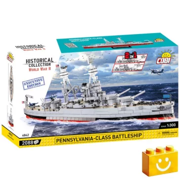   COBI 4842 – Pennsylvania-osztályú csatahajó (2 az 1-ben) – Executive Edition építőjáték – 100% kompatibilis minden más kedvelt márkával
