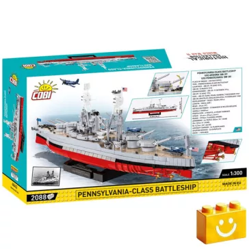   COBI 4842 – Pennsylvania-osztályú csatahajó (2 az 1-ben) – Executive Edition építőjáték – 100% kompatibilis minden más kedvelt márkával