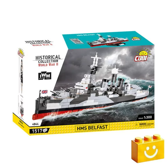 COBI 4844 – HMS Belfast – brit könnyűcirkáló építőjáték – 100% kompatibilis minden más kedvelt márkával COBI 4844 – HMS Belfast – brit könnyűcirkáló építőjáték – 100% kompatibilis minden más kedvelt márkával