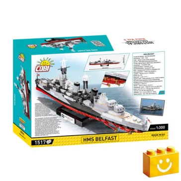   COBI 4844 – HMS Belfast – brit könnyűcirkáló építőjáték – 100% kompatibilis minden más kedvelt márkával