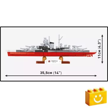   COBI 4853 -Tirpitz csatahajó - 100% kompatibilis minden más kedvelt márkával