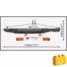 COBI 4861 - HNoMS Uredd (P-41) U-class - norvég tengeralattjáró modell - 100% kompatibilis minden más kedvelt márkával