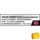 COBI 4861 - HNoMS Uredd (P-41) U-class - norvég tengeralattjáró modell - 100% kompatibilis minden más kedvelt márkával
