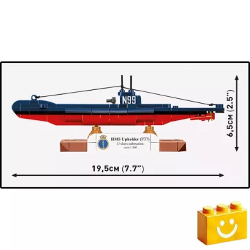   COBI 4862 - HMS Upholder (P37) U-class - brit haditengerészeti tengeralattjáró modell - 100% kompatibilis minden más kedvelt márkával