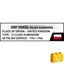 COBI 4863 - ORP Sokół U-class - lengyel tengeralattjáró modell - 100% kompatibilis minden más kedvelt márkával