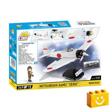   COBI 5729 - Mitsubishi A6M2 "Zero-Sen" - japán vadászrepülő - 100% kompatibilis minden más kedvelt márkával