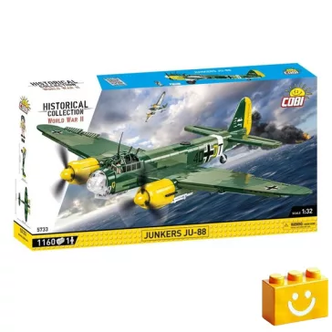   COBI 5733 – Junkers Ju 88 – német többcélú repülőgép építőjáték – 100% kompatibilis minden más kedvelt márkával