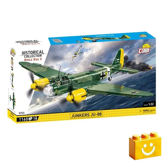 COBI 5733 – Junkers Ju 88 – német többcélú repülőgép építőjáték – 100% kompatibilis minden más kedvelt márkával COBI 5733 – Junkers Ju 88 – német többcélú repülőgép építőjáték – 100% kompatibilis minden más kedvelt márkával