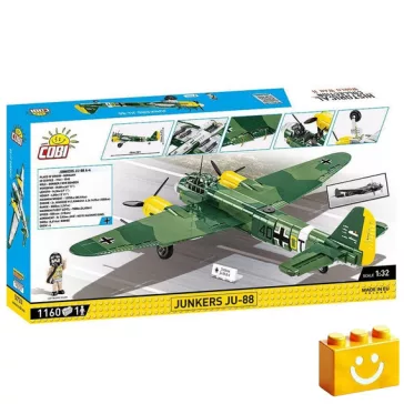   COBI 5733 – Junkers Ju 88 – német többcélú repülőgép építőjáték – 100% kompatibilis minden más kedvelt márkával