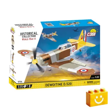   COBI 5734 – Dewoitine D.520 – francia vadászrepülőgép építőjáték – 100% kompatibilis minden más kedvelt márkával