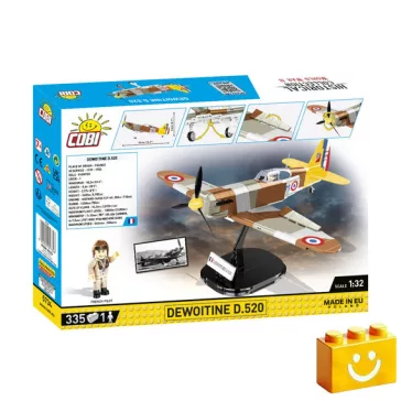   COBI 5734 – Dewoitine D.520 – francia vadászrepülőgép építőjáték – 100% kompatibilis minden más kedvelt márkával