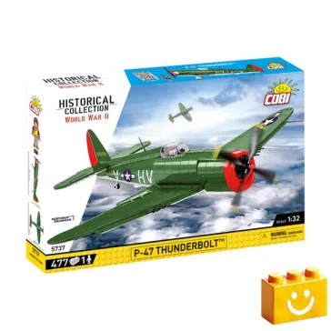   COBI 5737 – P-47 Thunderbolt – amerikai vadászrepülőgép építőjáték – 100% kompatibilis minden más kedvelt márkával