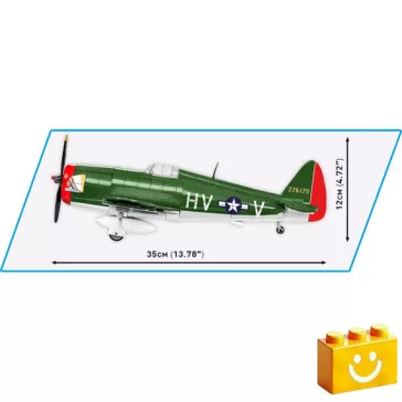   COBI 5737 – P-47 Thunderbolt – amerikai vadászrepülőgép építőjáték – 100% kompatibilis minden más kedvelt márkával
