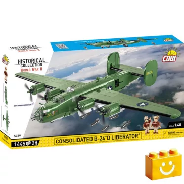   COBI 5739 – B-24D Liberator – amerikai nehézbombázó építőjáték – 100% kompatibilis minden más kedvelt márkával