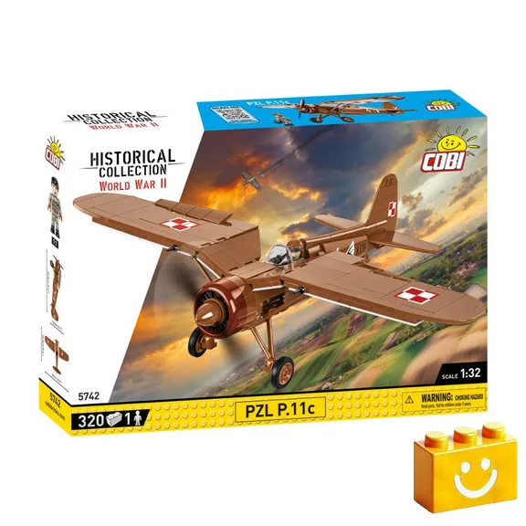 COBI 5742 – PZL P.11c – lengyel vadászrepülőgép építőjáték – 100% kompatibilis minden más kedvelt márkával COBI 5742 – PZL P.11c – lengyel vadászrepülőgép építőjáték – 100% kompatibilis minden más kedvelt márkával