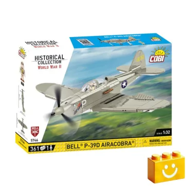   COBI 5746 – Bell P-39D Airacobra – amerikai vadászrepülőgép építőjáték – 100% kompatibilis minden más kedvelt márkával