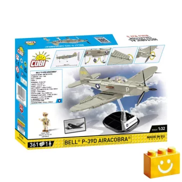   COBI 5746 – Bell P-39D Airacobra – amerikai vadászrepülőgép építőjáték – 100% kompatibilis minden más kedvelt márkával