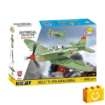   COBI 5747 – Bell P-39Q Airacobra – szovjet vadászrepülőgép építőjáték – 100% kompatibilis minden más kedvelt márkával