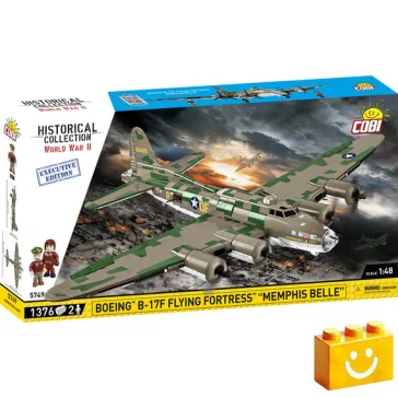   COBI 5749 – B-17F Flying Fortress „Memphis Belle” – Executive Edition építőjáték – 100% kompatibilis minden más kedvelt márkával