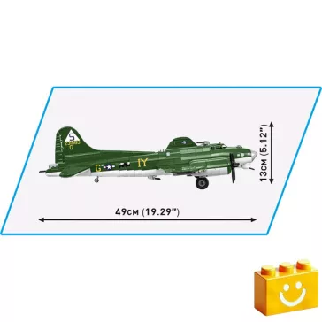   COBI 5750 – B-17G Flying Fortress – amerikai nehézbombázó építőjáték – 100% kompatibilis minden más kedvelt márkával