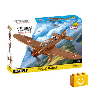   COBI 5751 – PZL.23 Karaś – lengyel könnyű bombázó építőjáték – 100% kompatibilis minden más kedvelt márkával