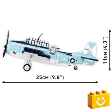   COBI 5752 – Grumman TBF Avenger – amerikai torpedóvető építőjáték – 100% kompatibilis minden más kedvelt márkával