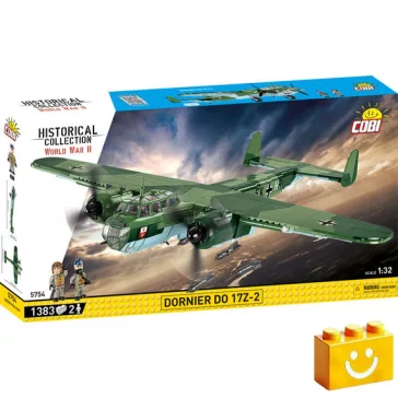   COBI 5754 – Dornier Do 17Z-2 – német könnyű bombázó építőjáték – 100% kompatibilis minden más kedvelt márkával