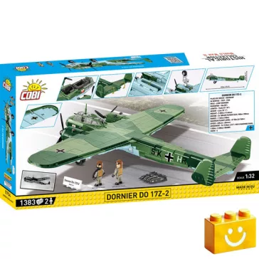   COBI 5754 – Dornier Do 17Z-2 – német könnyű bombázó építőjáték – 100% kompatibilis minden más kedvelt márkával
