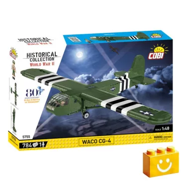   COBI 5755 – WACO CG-4 – amerikai katonai vitorlázó építőjáték – 100% kompatibilis minden más kedvelt márkával