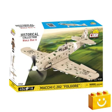   COBI 5760 – Macchi MC.202 Folgore – olasz vadászrepülőgép építőjáték – 100% kompatibilis minden más kedvelt márkával