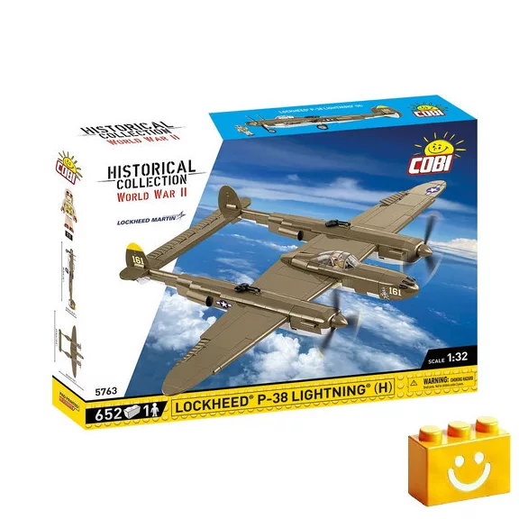 COBI 5763 - Lockheed P-38H Lightning - amerikai vadászrepülő - 100% kompatibilis minden más kedvelt márkával COBI 5763 - Lockheed P-38H Lightning - amerikai vadászrepülő - 100% kompatibilis minden más kedvelt márkával